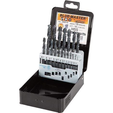Juego brocas metal HSS DIN 338-1-10X0,50MM D0010 Bluemaster (1/2)