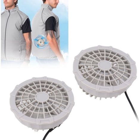 Gilet rinfrescante portatile 5V, ventilatore abbigliamento di aria condizionata, USB doppia testa regolabile (1/5)