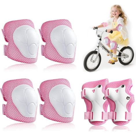 Set mit 6-teiliger Schutzausrüstung für Kinder beim Rollschuhlaufen, verstellbare Knie-, Ellbogen- und Handgelenkschoner für Rollschuhlaufen, Radfahren, Mountainbiken und Skateboarden (1/5)