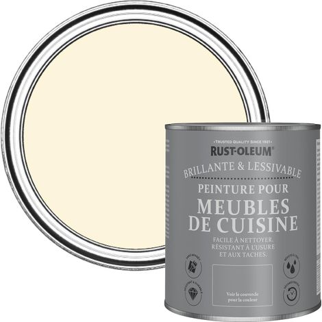 Peinture Blanche pour Meubles de Cuisine, Finition Brillante - Crème Fouettée 750ml (1/5)