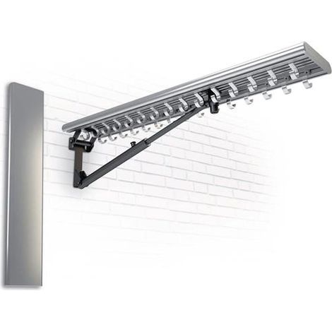 Perchero plegable Alu.F1 color natural 30 perchas L.1650mm distancia entre ganchos 100mm