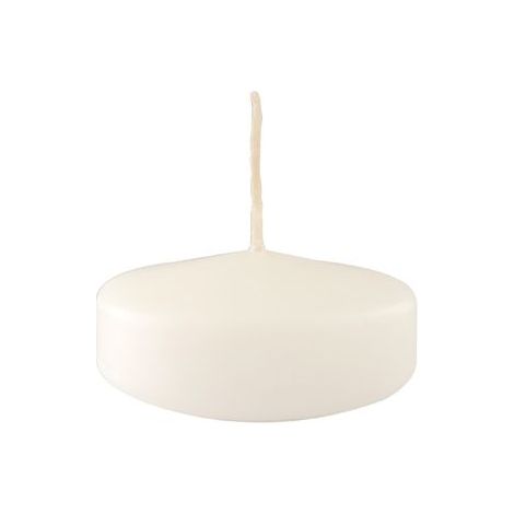 Cereria Di Giorgio Candele Galleggianti Ø 7 cm H. 1,5 cm (12 pz) - Bianco