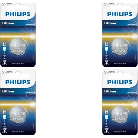 .4 piles Philips CR2450.