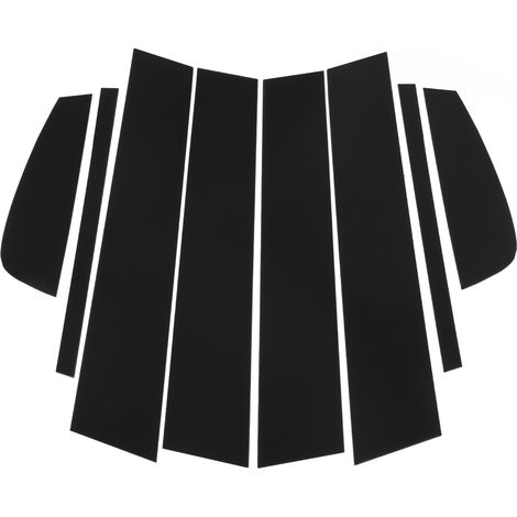 8 pièces de garnitures de montants de porte, autocollant de vitre extérieure noir brillant pour Cruze Hatchback 2012-2015 (1/5)