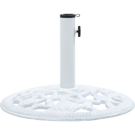 Pied de parasol Socle de parasol - Blanc 12 kg 48 cm Fonte BV470272 (1/5)