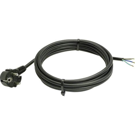 Câble de connexion PVC H05VV-F 3G1.0, 3 m, noir, 70832 (1/5)