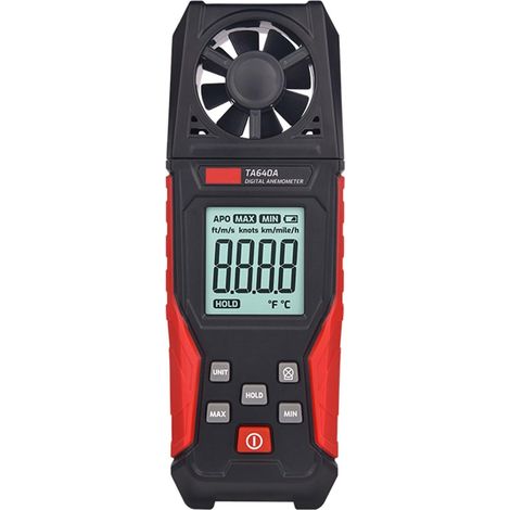 Professionelles digitales Anemometer, Geschwindigkeits-Luftmessgeräte, präzises Spezifisches Messgerät zur Messung der Blasgeschwindigkeit, Temperatur, digitales Anemometer