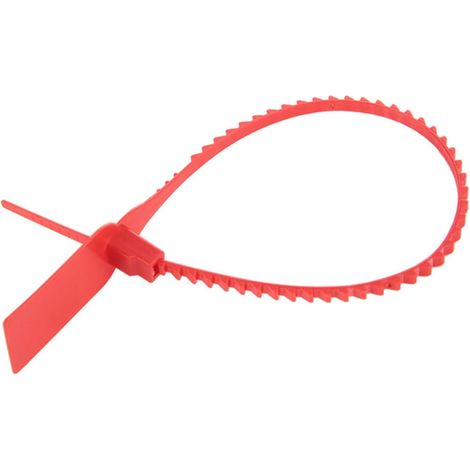 100 Stück Einweg-Kabelbinder aus Kunststoff, selbstverriegelnd, für Koffer, Schuhbeutel (Rot) (1/5)