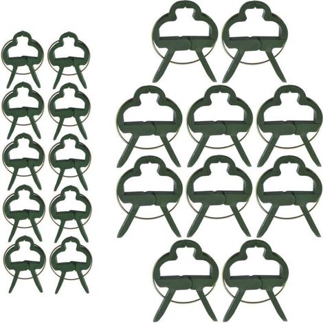 60 Clips de Fixation pour Plantes Grimpantes et Tomates – 2 Tailles – Sans BPA – Réutilisables – Pour Treillis, Tuteurs et Supports (1/5)
