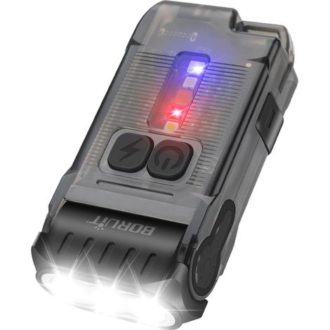 V15 Lampe Torche LED ultra Puissante Rechargeable 1200LM Mini Lampes de Poche Porte-clés avec Magnétique Orientable à 80°, 10 Modes IP67 Étanche USB Torches (1/5)