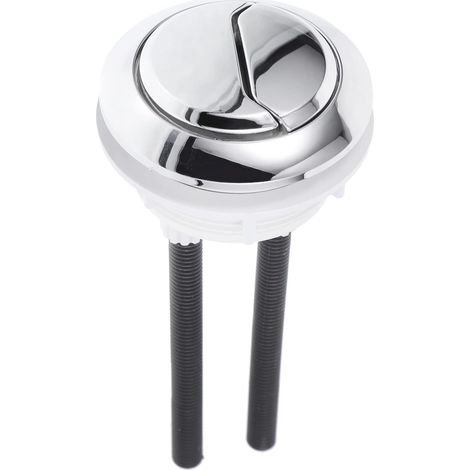 Bouton-poussoir de Toilette à Double Chasse Rond Argenté (1/5)