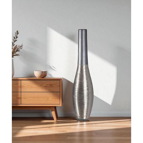 Grand Vase décoratif, de Sol, Taille XL, en céramique, Moderne, sur Pied, Hauteur : 73 cm, diamètre : 17 cm, idéal comme Cadeau pour Femme, fête des mères (1/5)