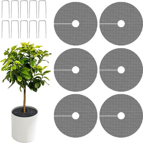 6 Pièces 40CM Grille de Protection pour Pot de Fleurs avec 10 Clous de Fixation Grille Protection Plante Découpable Protector Contre Les Chats pour Pots de Fleurs Protections Plantes Interieur (1/5)