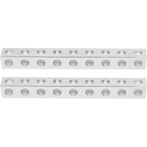 2 Stück 3106‑0009‑0072 Roboterstruktur Quadratisches Trägerteil Zubehör 9 Löcher 8 x 8 x 72 mm