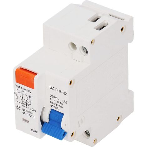 Disjoncteur éLectrique, Disjoncteur de Protection 1P+N Photovoltaïque 4500A Capacité de Coupure pour Bureau (C16).