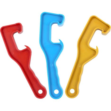 ouvre-couvercles de seaux en plastique, ouvre-couvercles de 5 litres, outil de démontage de couvercles en forme de clé pour usage domestique, 3 couleurs (1/5)