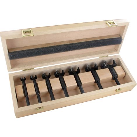 Famag Set de forets Forstner à pointe de centrage WS Bormax, 7 pièces, foret à bois 15-50 mm, foret