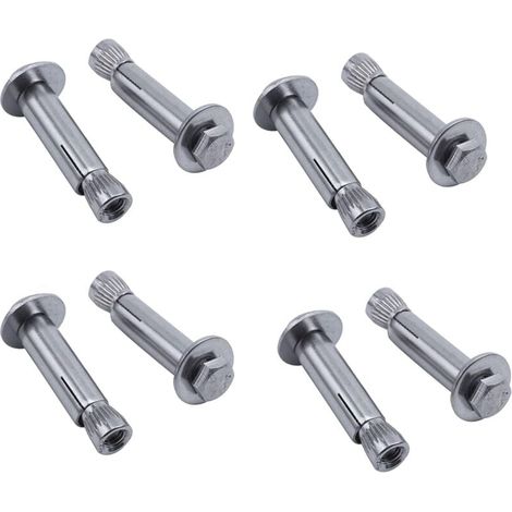 Lot de 20 vis d'ancrage à manchon hexagonal M6 x 40 mm (1/4)