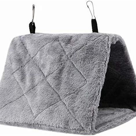 Hamac pour perroquet avec trou de suspension, cage, nid d'oiseau, cabane en peluche, lit-tente KLB