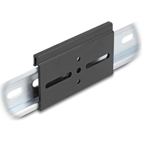 Delock Clip de montaje de aluminio para carril DIN 80,0 x 47,8 mm negro