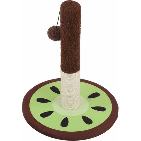 1 Rascador vertical de sisal para gatos con diseño de kiwi colgante para uso en interiores. (1/5)