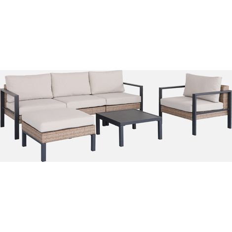 Conjunto de jardín en aluminio y resina, 5 plazas (1/5)
