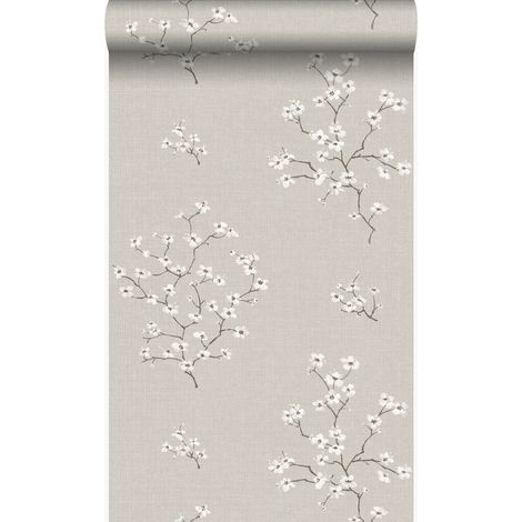 papier peint fleurs taupe - Origin Wallcoverings (1/5)