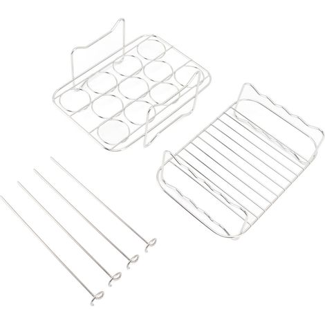 Grille de cuisson vapeur en acier inoxydable 304 pour NINJA FOOD, support à œufs et brochettes barbecue. (1/5)