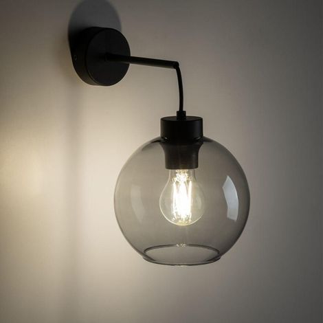 Tk-lighting Cubus Grafite Applique Murale Nero Grafite