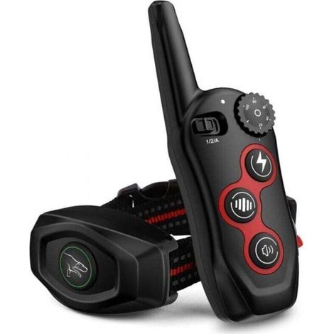 Collier anti-aboiement 2 en 1 avec télécommande - Collier étanche et antichoc, XU, 3 modes d'entraînement, Bip, Vibration, Plage de vibrations 400 m - KZQ (1/4)