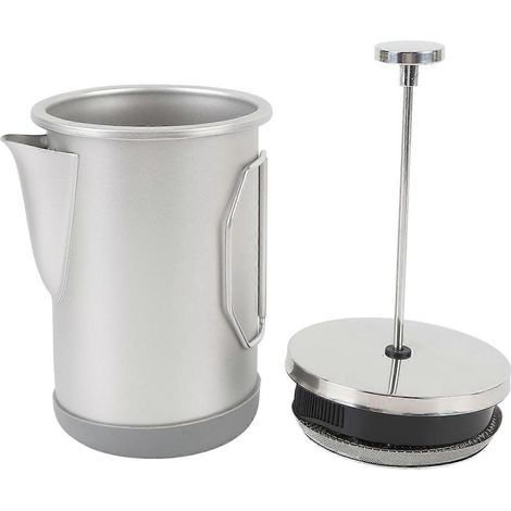 Tragbare French-Press-Kaffeemaschine aus Edelstahl 304, handgebrühter Kaffee, Teekanne für Camping 1