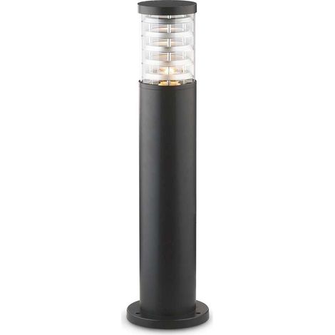 Ideal Lux Tronco - 1 Bolardo corto de exterior ligero Negro IP44, E27
