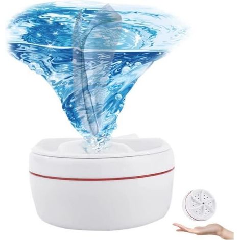 Tragbare 3-in-1 Mini-Ultraschall-Waschmaschine mit USB-Stromversorgung, ideal für Wohnmobile und Studentenwohnheime.