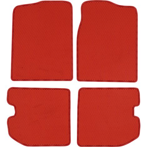 Tappetini dedicati per Suzuki Vitara I SUV 3D dal 1990 al 1997 - EVA ROSSO A NIDO D'APE (1/5)