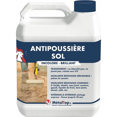 Metaltop – Antipoussière pour sol intérieur 1L – Aspect satiné – Protection jusqu'à 12 ans – Application facile avec rouleau ou pistolet - POT 1 L (1/5)