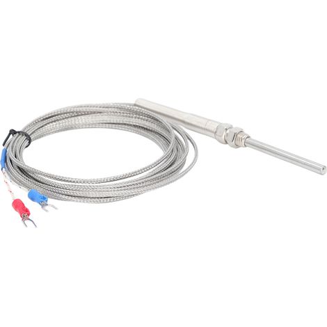 Geschirmter Thermoelement-Temperaturfühler Typ K, empfindlicher Detektor mit 50-mm-Sonde und 3-Meter-Kabel (1/5)