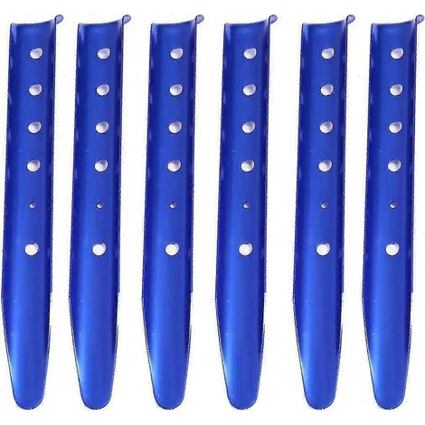 Sandheringe, Aluminium-Zeltnägel, U-förmige Heringe. Geeignet für Zelte, Camping, Wandern, Strand, 6er-Set (orange). (1/5)