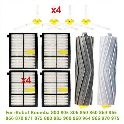 Kit Accessoires Roomba 800 : Filtre HEPA, 2 Brosses Principales et 4 Latérales Compatible avec iRobot Roomba 805 860 870 871 875 (1/5)