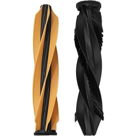 Lot de 2 brosse à rouleau double de rechange pour aspirateur robot Dreame pour x50 Pro, silicone souple et poils pour poils d'animaux, kit d'accessoires d'installation (1/5)