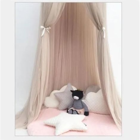 Tente Suspendue Ciel de Lit – Style Dôme avec Étoiles, Moustiquaire Enfant, Couleur Kaki multicolore CIEL DE LIT BEBE (1/3)