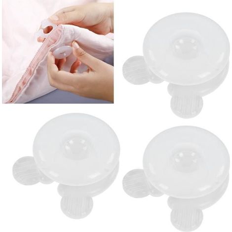 Clip de fixation de couette - QIILU - 20 pièces - Plastique - Maintien couette en place - Lavable (1/4)