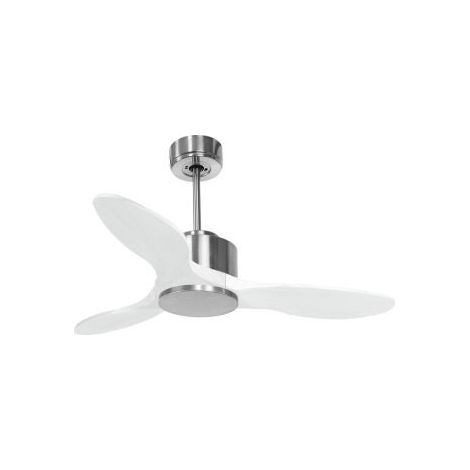 Modulo de KlassFan - Super destratificateur et ventilateur DC 106 cm Chrome pales bois blanc sans Lumière 15 à 20 m² (1/5)