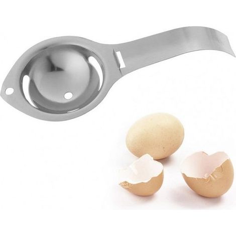 Séparateur d'œufs Séparateur d'œufs en acier inoxydable, ustensile de cuisine, séparateur de jaune et blanc d'œuf (1/5)
