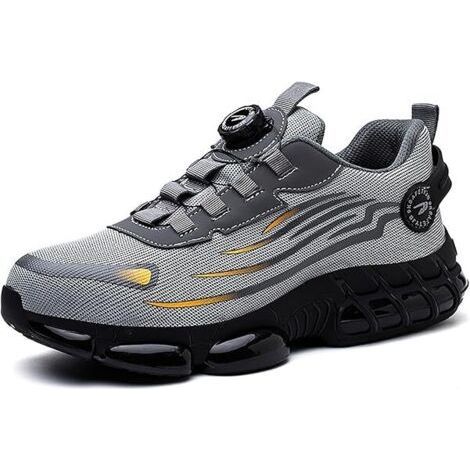 Chaussures de sécurité S3. légères et respirantes. embout pivotant élégant. chaussures de sport. embout anti-écrasement et anti-acier. pas besoin de lacets.pointure 44