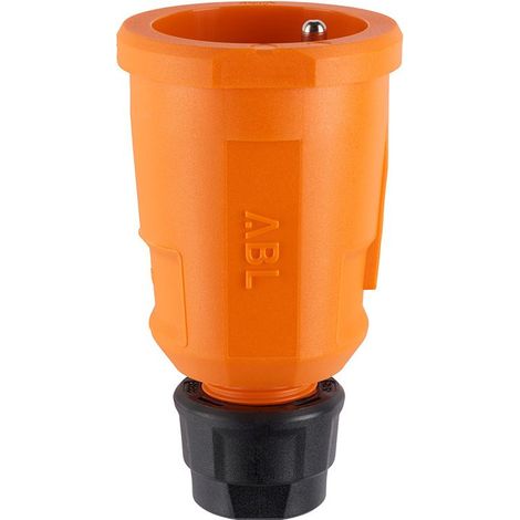 ABL Schutzkontakt-Kupplung Hightech 1580, 16A 250V IP20, Kunststoff, Orange (1/2)