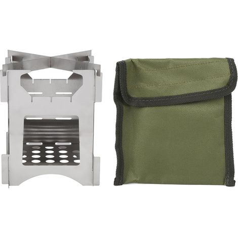 Poêle de Camp à Bois, Poêle de Camp Pliant en Acier Inoxydable Poêle à Bois avec Sac de Transport pour Camping de randonnée randonnée Camping (1/5)