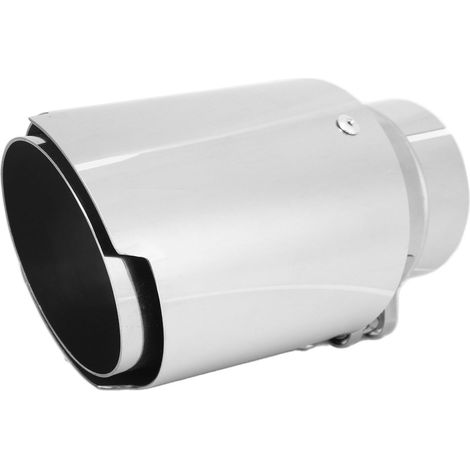 Embout échappement biaisé voiture 160mm diam entrée 63mm sortie 89mm acier inox 304 universel système échappement auto avec collier (1/5)