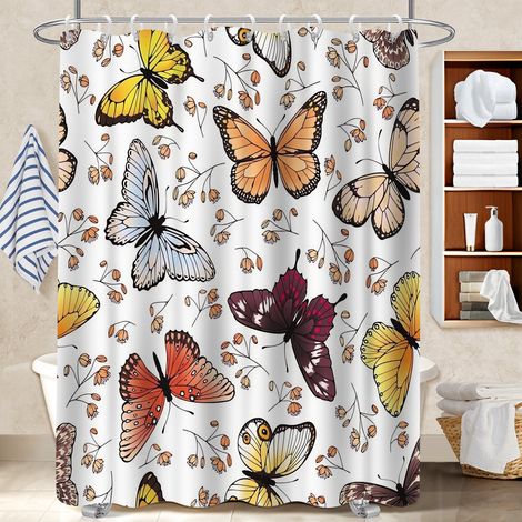 Rideau polyester pour douche 180x180 fluide rideau séchage rapide pour créer une ambiance spa (1/5)