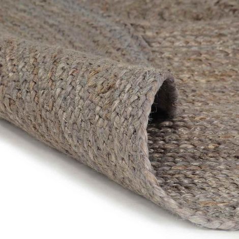 Maison Exclusive - Teppich Handgefertigt Jute Rund 90 cm Grau (1/5)