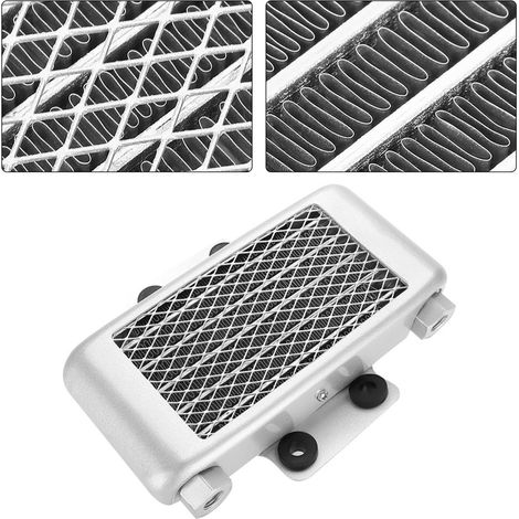 65-ml-Aluminium-Motorölkühler für Motorräder von 100 cm³ bis 250 cm³, silberner Ölkühler für Dirtbikes und Quads (1/5)